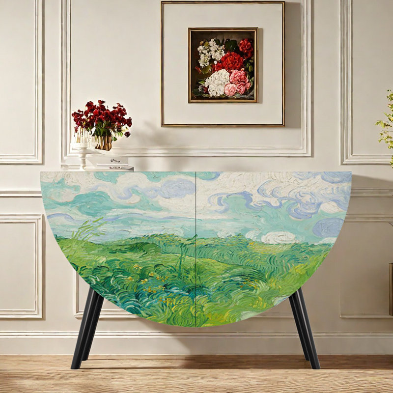 Buffet demi-lune, Noir / multicolore