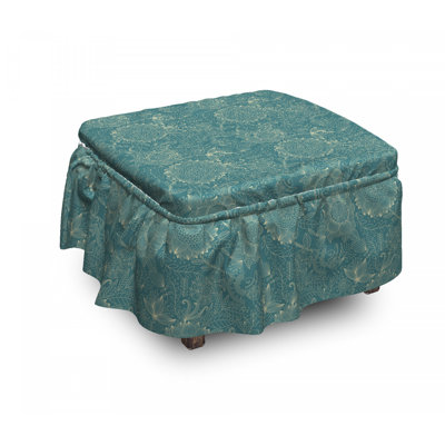 Housse pour repose-pieds art floral nostalgique