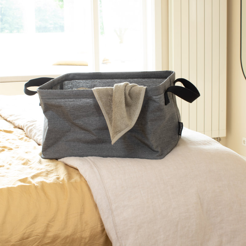 Brabantia 35L Foldable Laundry Basket, Pepper Black