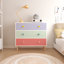 Commode 3 tiroirs, table de chevet pour bébé, armoire de rangement pour enfant-710202175
