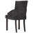 18.9 " H Genuine Leather Upholstered Acacia Solid Wood Armchair