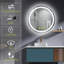 Miroir mural rond à DEL Margareth-1087857252
