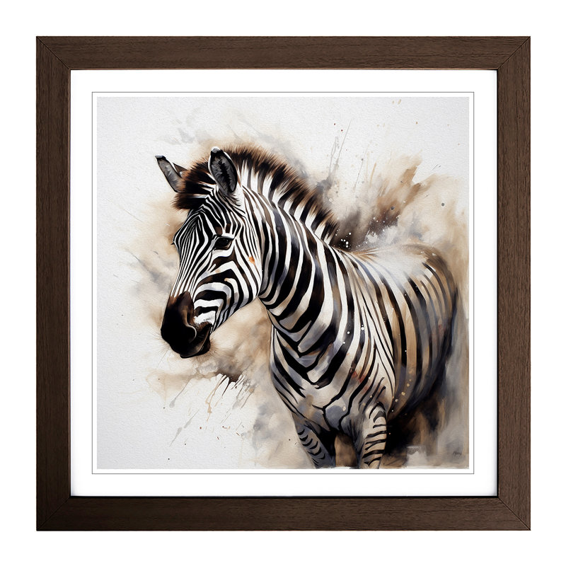 Single Picture Frame Print on Wood, Walnut Framed