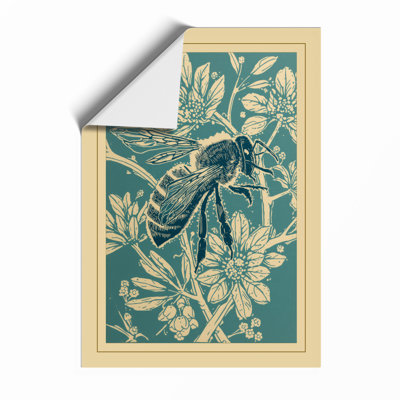 Bee Among Botanicals Botanical - Framed Print