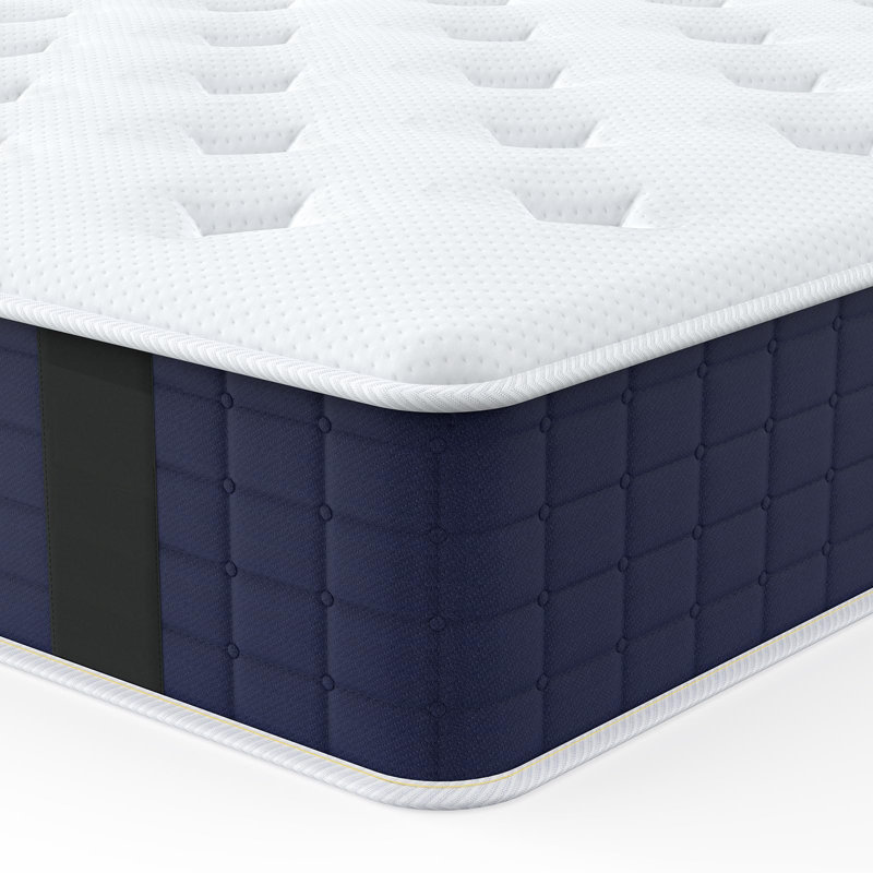 Matelas hybride de 10 pouces, ressorts ensachés individuels avec mousse à mémoire de forme, sommeil rafraîchissant avec soulagement de la pression et soutien