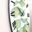 Branche d'eucalyptus sur blanc III - Horloge murale tropicale-1329297991