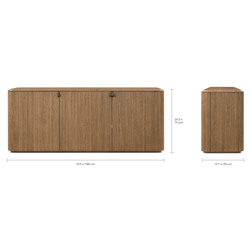 Vienna 70.87'' W Sideboard, Natural