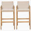 Ensemble de 2 tabourets de bar en bois Marcella