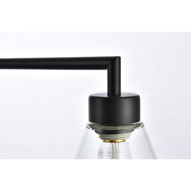 Luminaire suspendu pour îlot de cuisine 3 lumières Olague, Noir