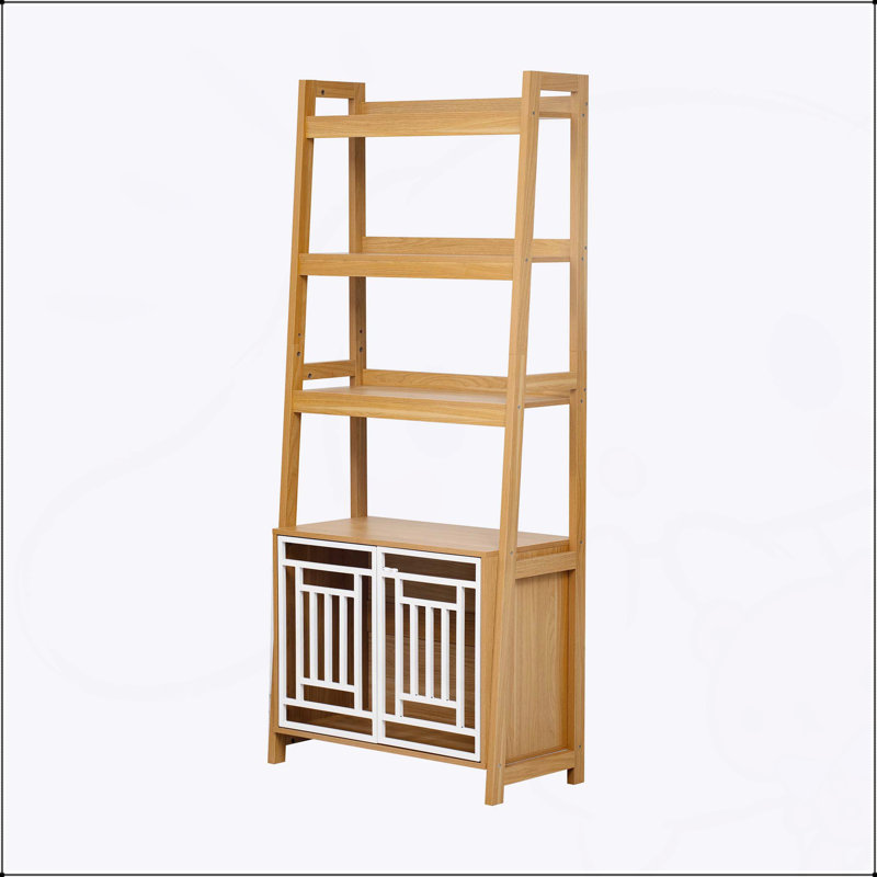 Bibliothèque moderne 2 en 1 pour chien avec échelle, grand présentoir en bois avec rangement, parfaite pour les animaux de compagnie