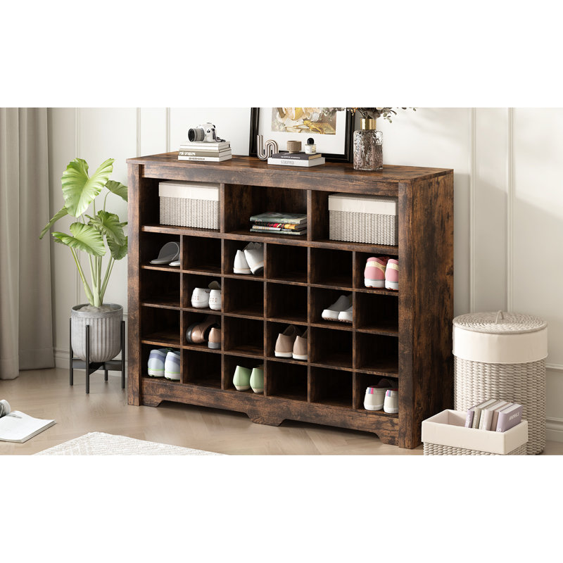 Rangement à chaussures rustique brun, 24, armoire contemporaine pour la maison moderne, salon Hue, couloir, Brun rustique