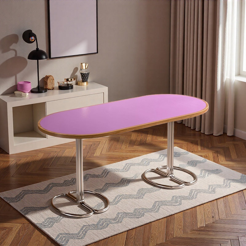 Bureau pratique et exquis mauve vif, H 29,52 po x l 62,99 po x P 31,49 po