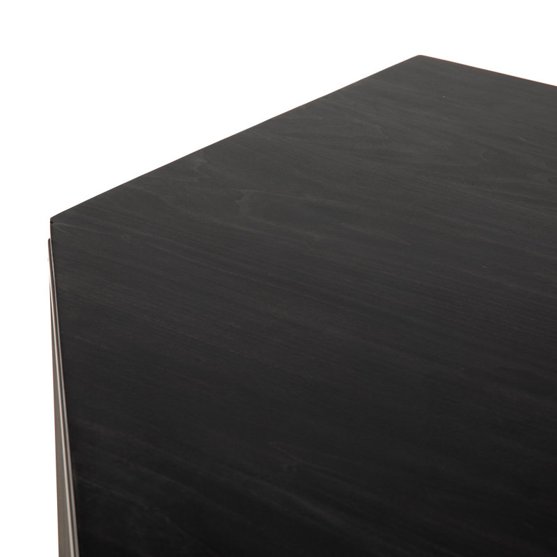 Ehme Solid Wood Writing Desk, Black Wash Poplar