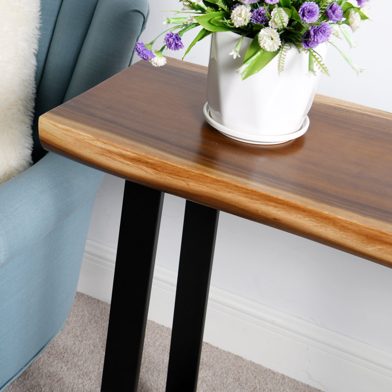 Solid Wood Top Console Table, 86.4cm H x 99.1cm W x 33cm D