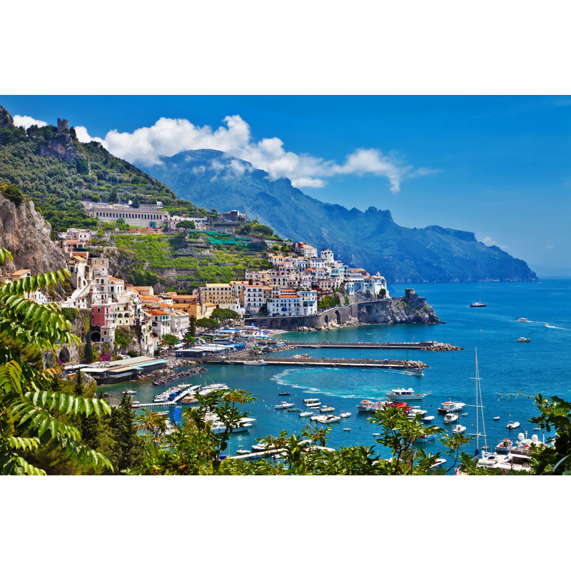 Amalfi, Positano by Freeartist - Wrapped Canvas Print, 30cm H x 46cm W x 3.8cm D