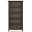 Bibliothèque 36 pouces en bois massif brun Hickory