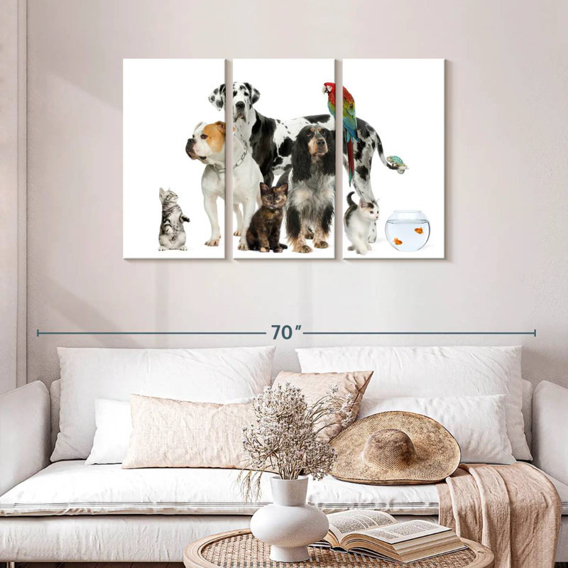 Brampt Group Of House Pets, 28" H x 45" W