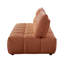 Causeuse modulaire en lin rouge corail