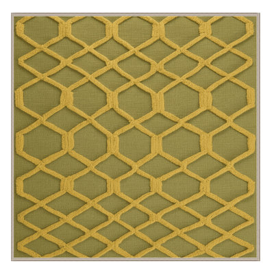 Tapis brun treillis lavable à la machine