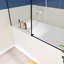 Porte de douche sans cadre l 56 à 60 po x H 60 po en noir mat-116927472