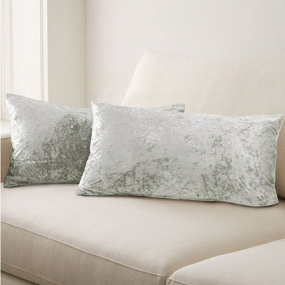 Crushed Velvet Lumbar Pillow Cover
