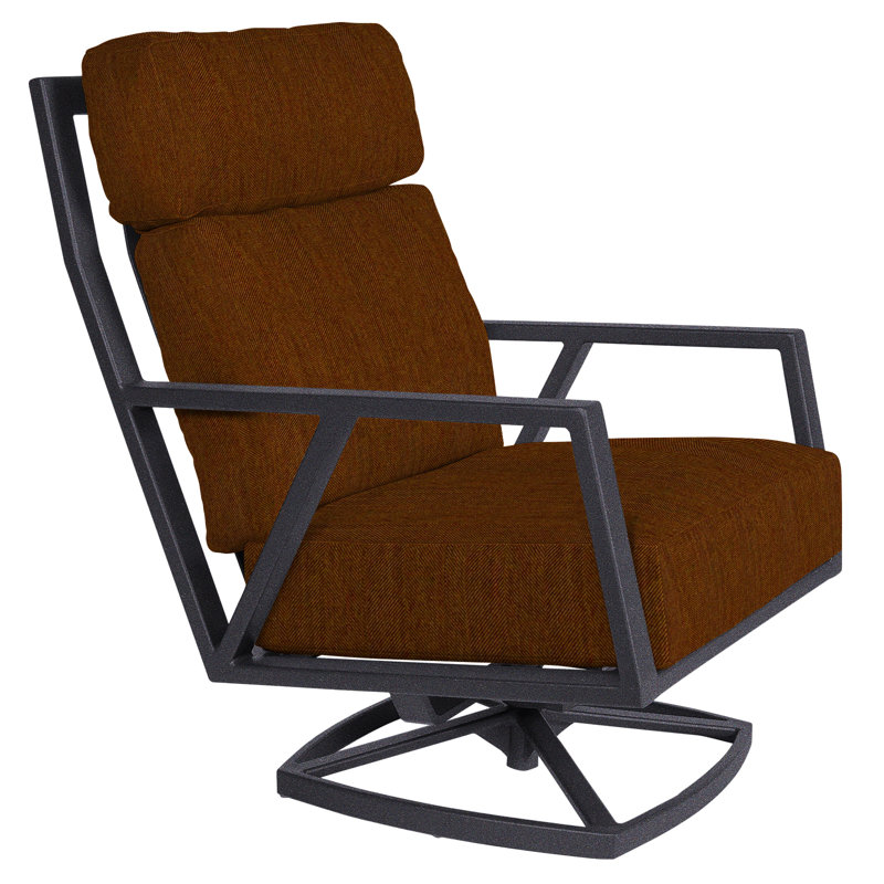 Aris Outdoor Rocker Chair, Graphite, Sahara Cafe