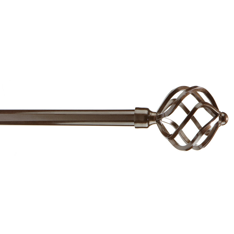 Tringle à rideaux simple Eckard, H 6,85 po x l 54,13 po x P 9,72 po
