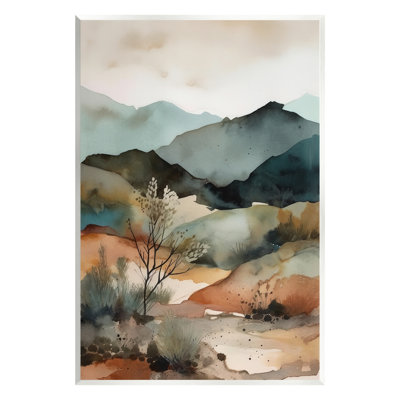 «Mountains Mood Abstract» sur panneau de fibres à densité moyenne par Andrea Haase, reproduction