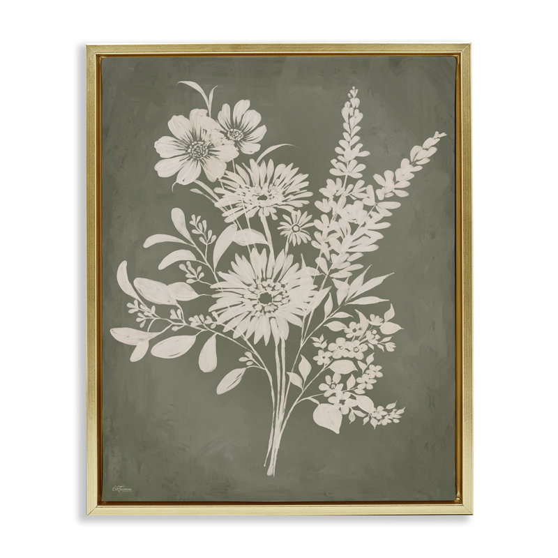 Bouquets de cadres flottants Herbes de fleurs sauvages, design par Cat Thurman Designs, H 31 po x l 25 po