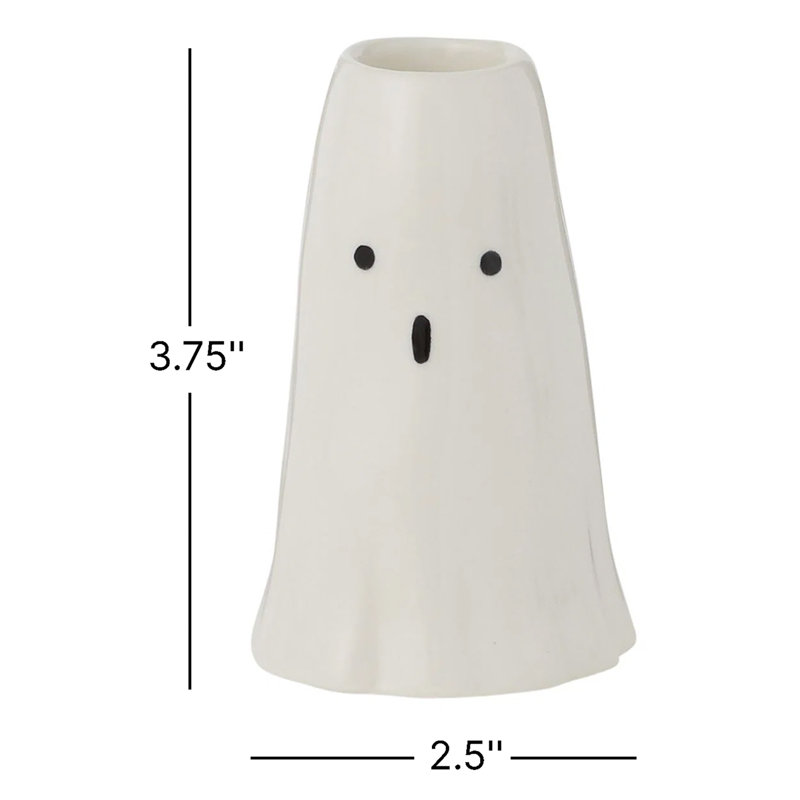 Bougeoir de table en céramique Holliday, H 3,75 po x l 2,5 po x P 2,5 po
