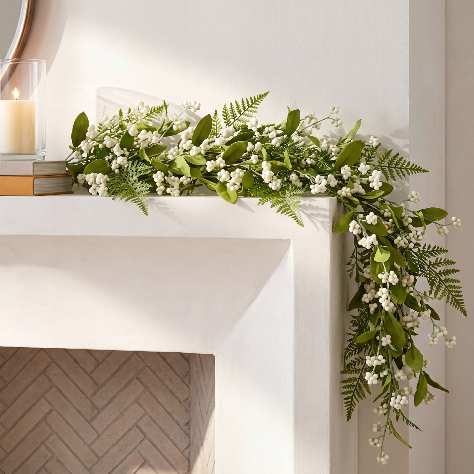 60.75'' in. Faux Berry Garland