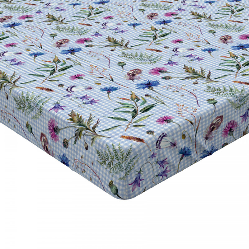 Microfiber Floral Fitted Sheet, Full Fitted Sheet