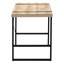 Bureau moderne pour usage domestique - plateau de table en stratifié naturel de 48 po et pieds en métal noir robuste, support de bureau contemporain de 49 po