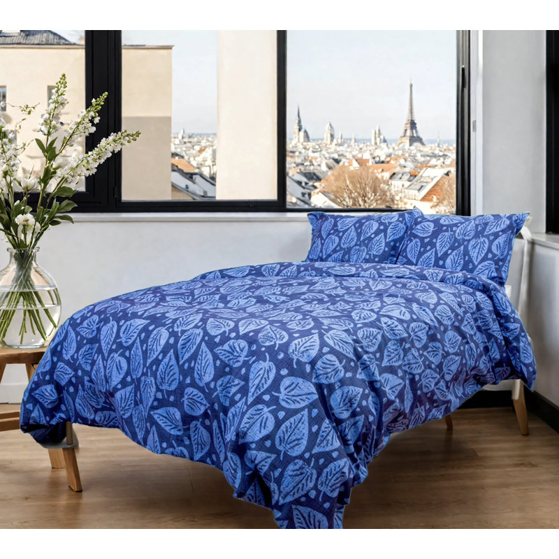 Etavonni Home Batik Leaf, Queen Comforter + 2 Standard Shams