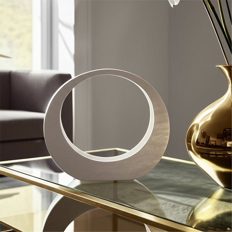 Pièce décorative en grès moderne Glam, H 11 po x l 3 po x P 3 po