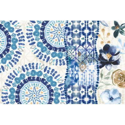 Indigo Splash VI by Dina June - Wrapped Canvas Painting