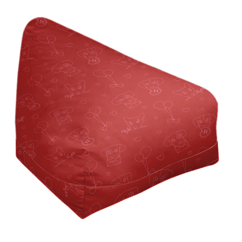 Fauteuil à billes et méridienne standard, Rouge / Blanc, H 29 po x l 38 po x P 42 po