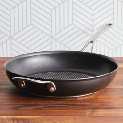 Anolon X Hybrid Cookware Nonstick Frying Pan with Helper Handle, 12-Inch