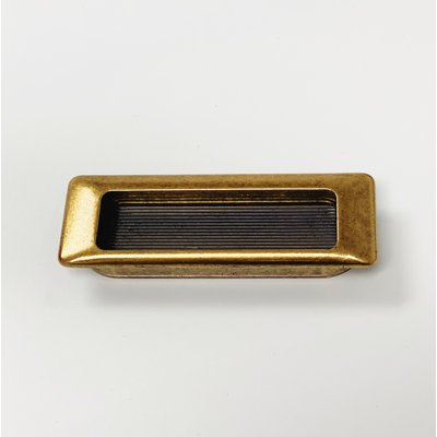 3" Center to Center Recessed Pull in Antique Brass