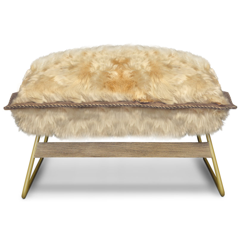 Snoopy Ottoman, Honey, Suri Mink