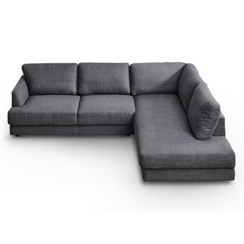 Glander  Cozy Sectional Sofa Right Facing, Gray Linen