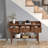 Fluted Console Table With 3 Drawers And Open Storage Shelf, Console Sofa Table For Living Room-1546034928