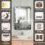 Armoire à miroir murale encastrée ou sans cadre à DEL avec désembueur et tablettes réglables-629906175-629906112