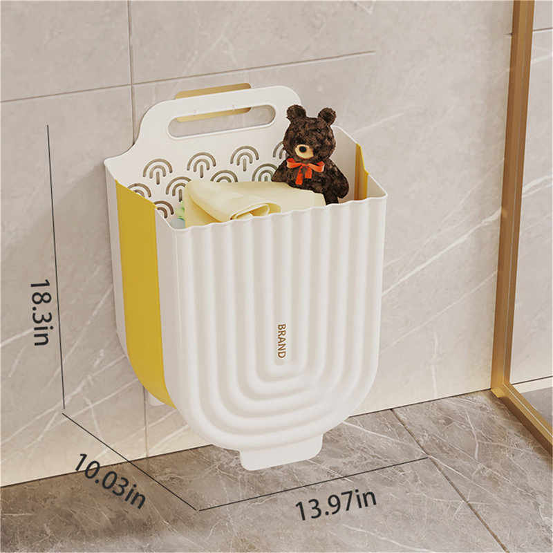 Plastic Laundry Hamper with Handles, 18.3" H x 13.97" W x 10.03" D