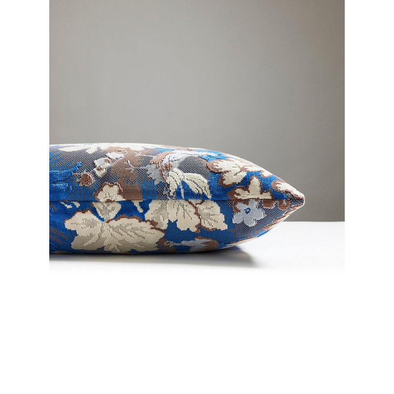 Tails Tale Square Pillow Cover & Insert, Blue Wood