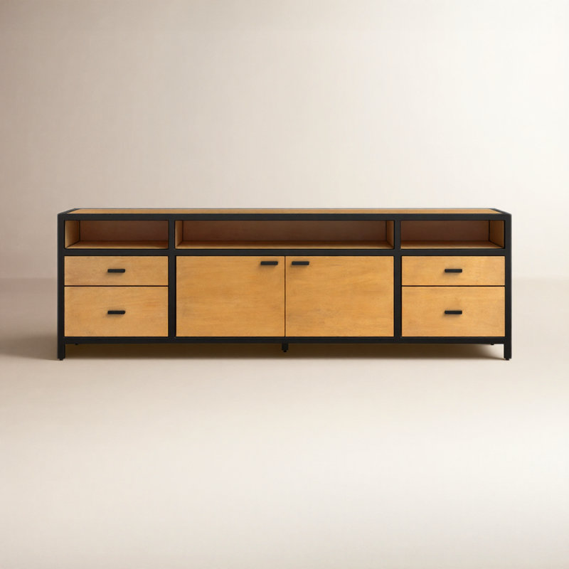 Hans Iron And Wood TV Stand