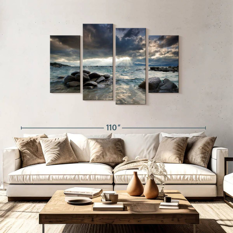 Alvord Sunlit Lake Tahoe, 48" H x 75" W