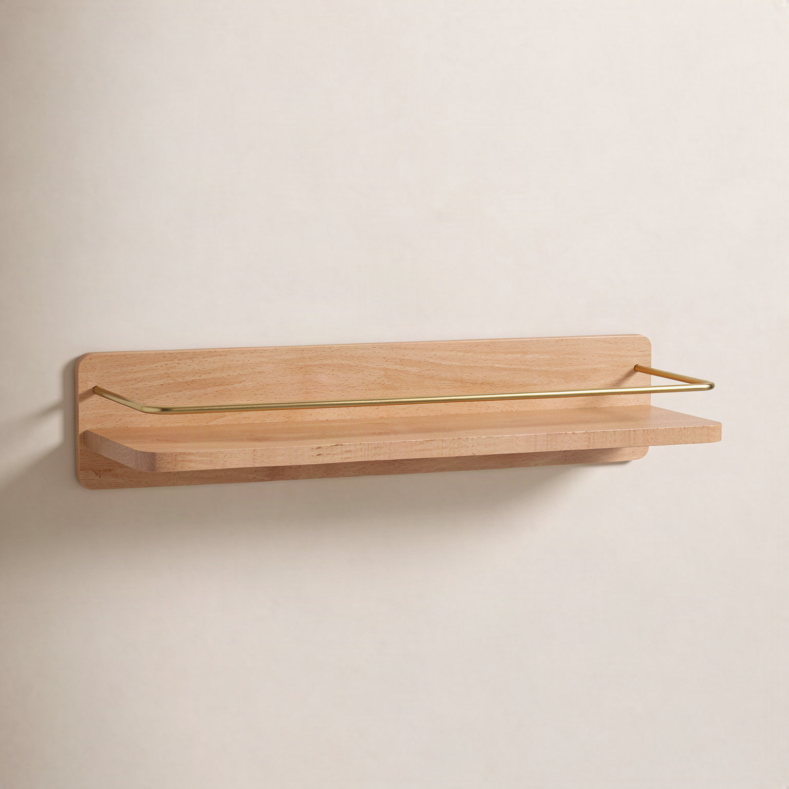 Dandre Floating Shelf, 3.2" H x 16" W x 5.6" D, Natural