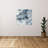 "In the Clouds Indigo and Gray" by Silvia Vassileva Print on Canvas-610372507