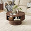 Table basse ronde 31,5 "avec rangement nervuré-129765867